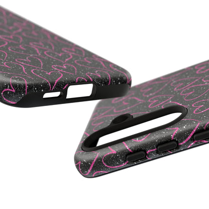 Sparkling Pink Hearts Samsung Galaxy Case - BOGO Cases