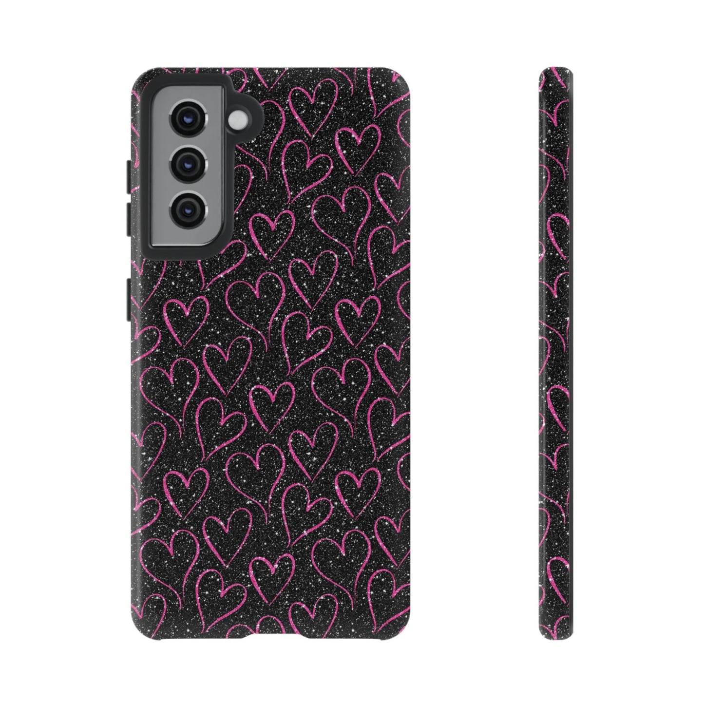 Sparkling Pink Hearts Samsung Galaxy Case - BOGO Cases