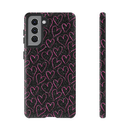 Sparkling Pink Hearts Samsung Galaxy Case - BOGO Cases