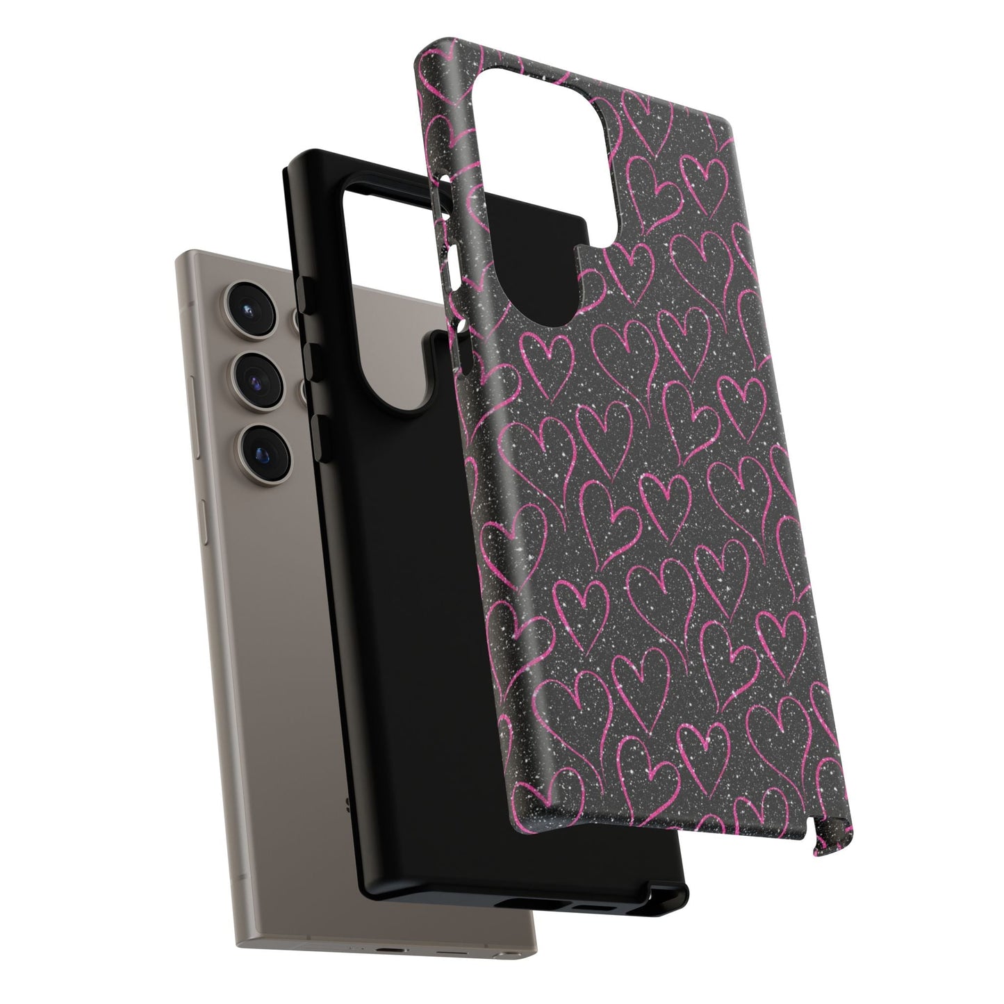 Sparkling Pink Hearts Samsung Galaxy Case - BOGO Cases