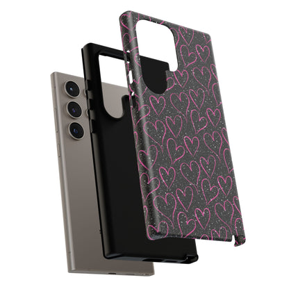 Sparkling Pink Hearts Samsung Galaxy Case - BOGO Cases