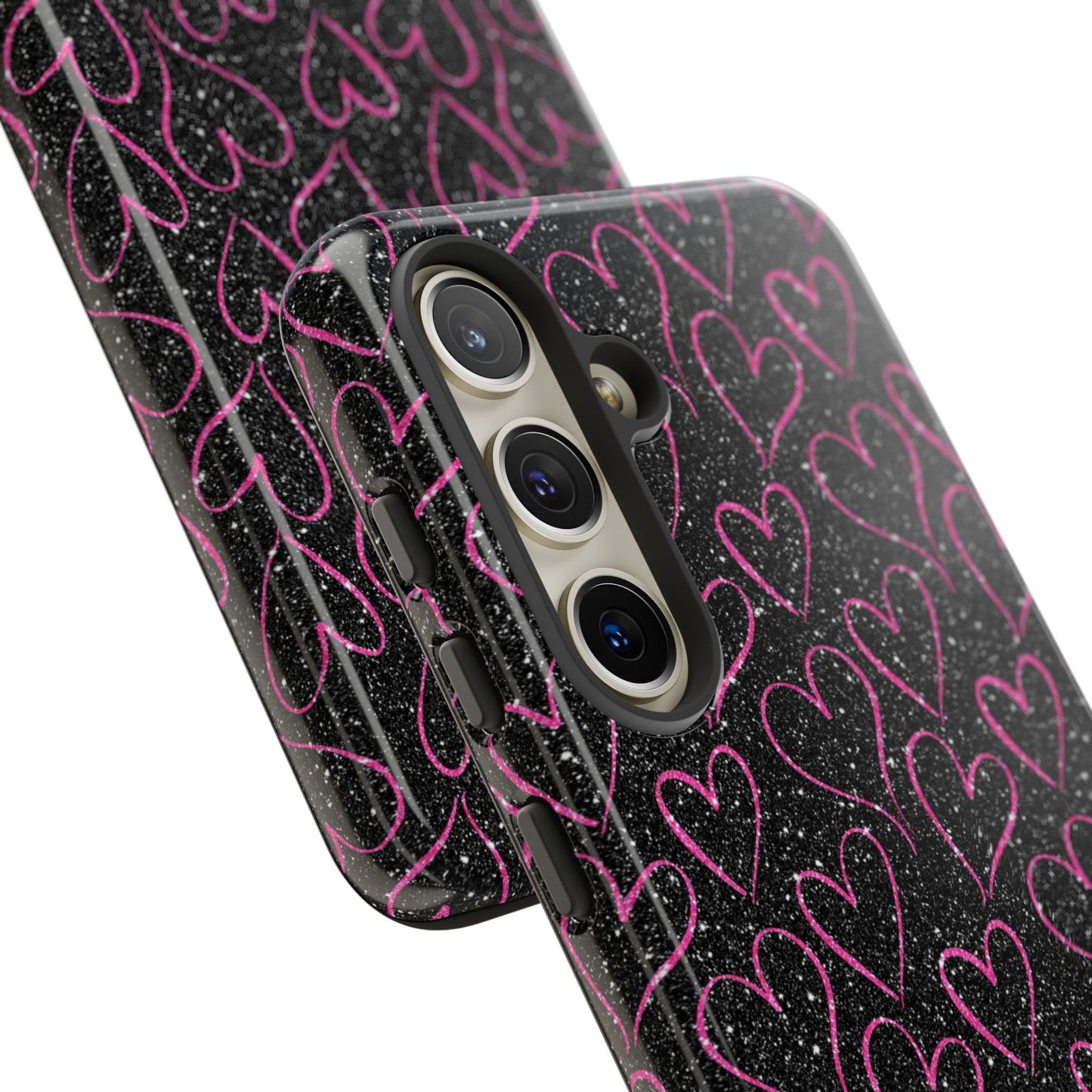 Sparkling Pink Hearts Samsung Galaxy Case - BOGO Cases
