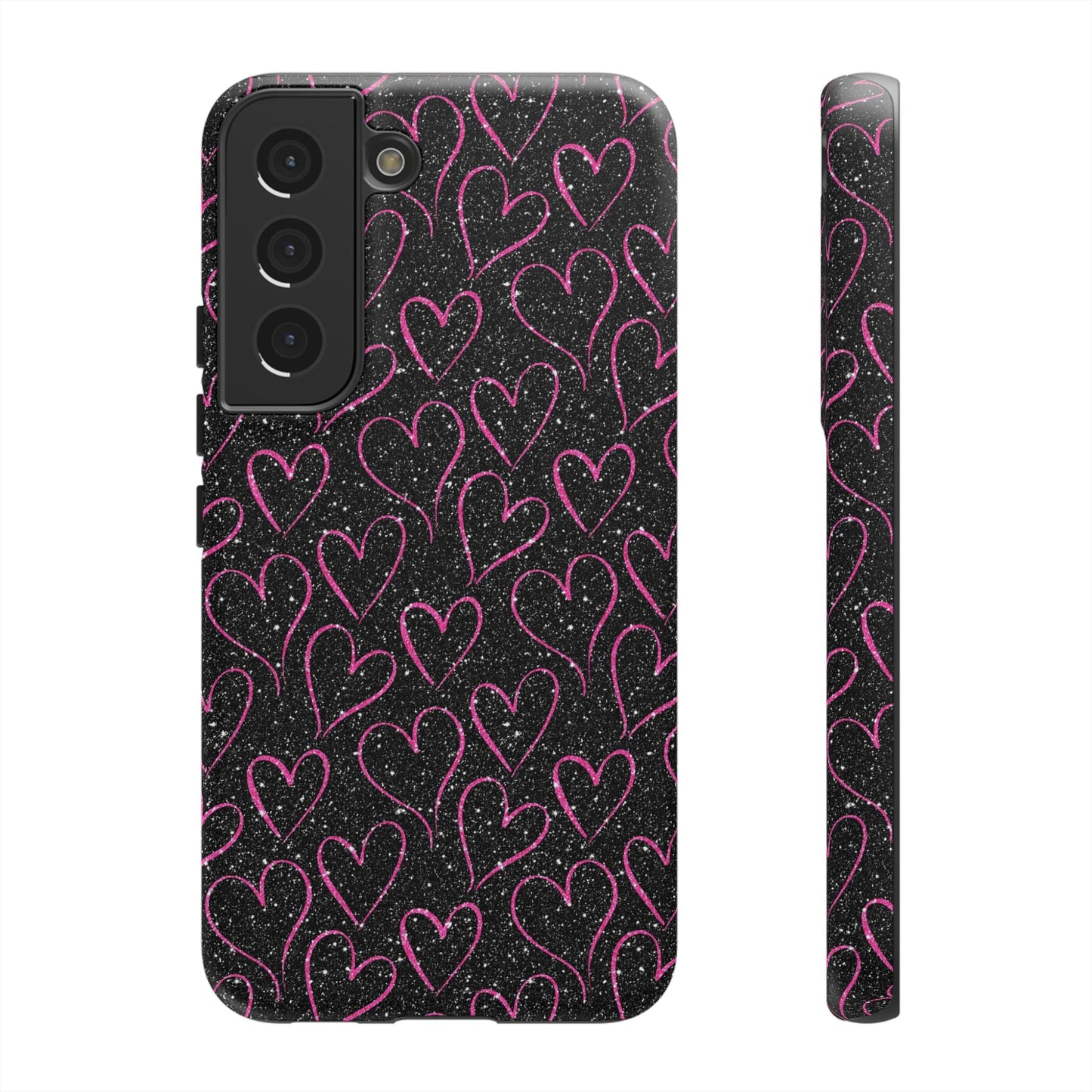 Sparkling Pink Hearts Samsung Galaxy Case - BOGO Cases