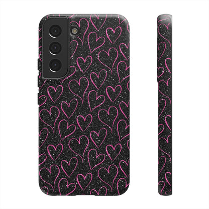 Sparkling Pink Hearts Samsung Galaxy Case - BOGO Cases