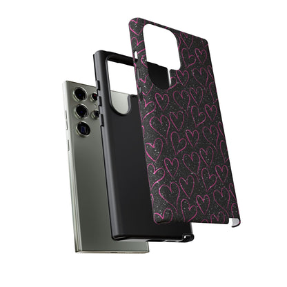 Sparkling Pink Hearts Samsung Galaxy Case - BOGO Cases