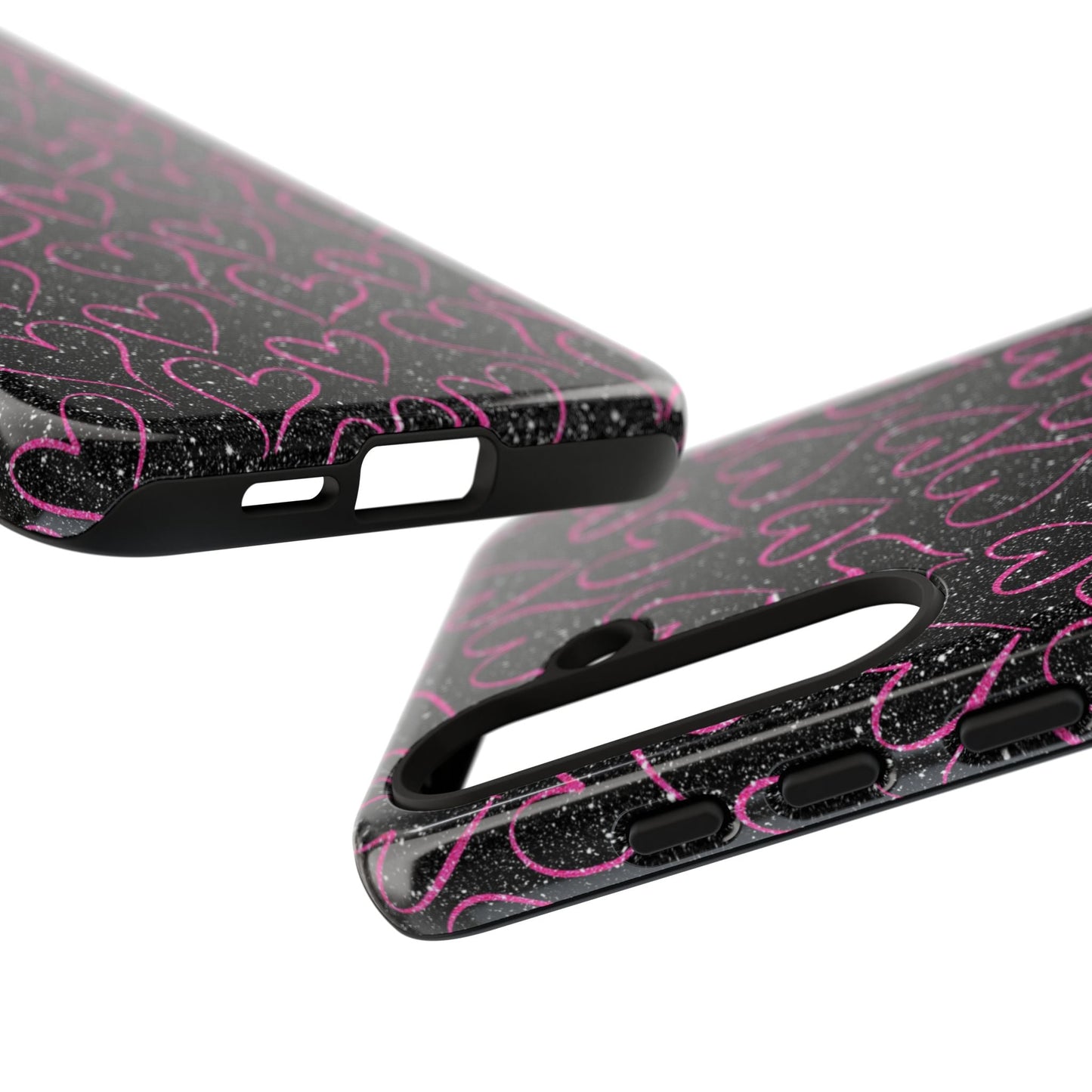 Sparkling Pink Hearts Samsung Galaxy Case - BOGO Cases