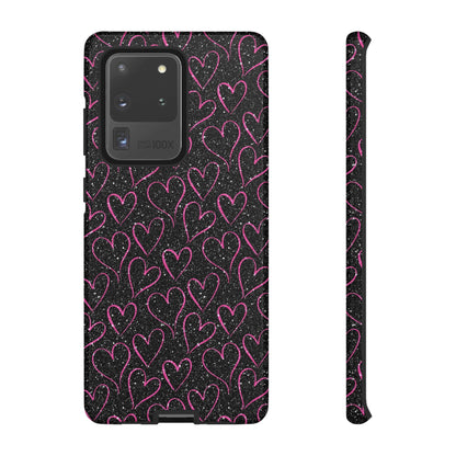 Sparkling Pink Hearts Samsung Galaxy Case - BOGO Cases