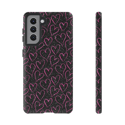 Sparkling Pink Hearts Samsung Galaxy Case - BOGO Cases