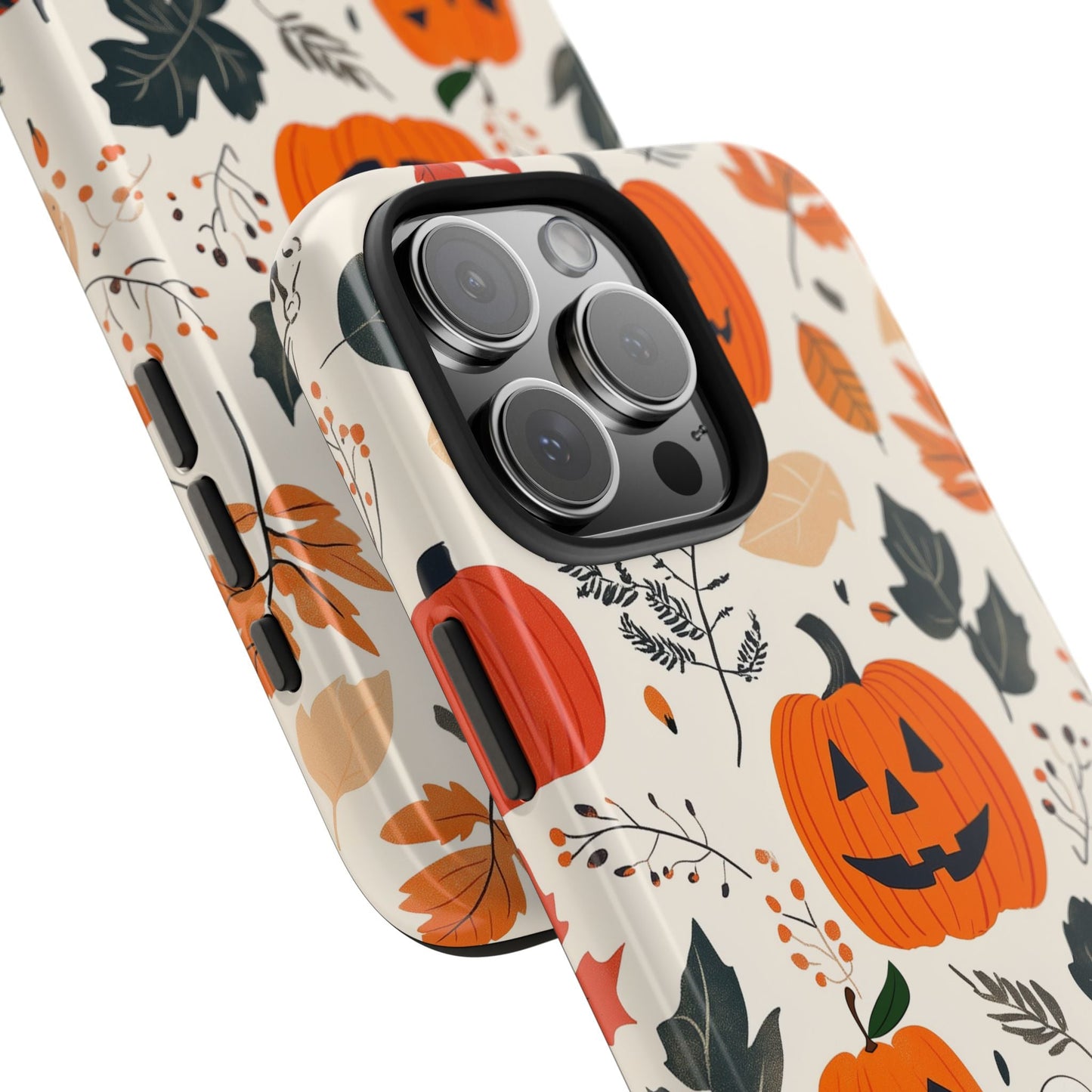 Spooky Pumpkin & Skeleton iPhone Case – Halloween Jack - O' - Lantern Design - BOGO Cases