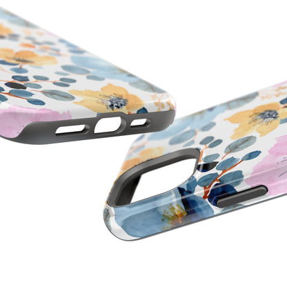 Spring Radiance – MagSafe Case with Vibrant Watercolor Floral Design - BOGO Cases