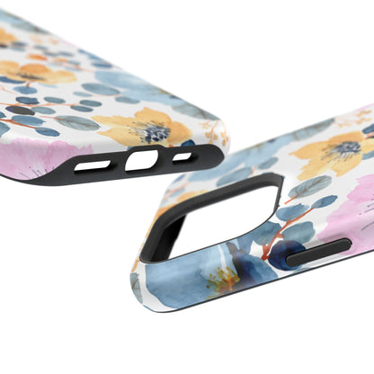 Spring Radiance – MagSafe Case with Vibrant Watercolor Floral Design - BOGO Cases