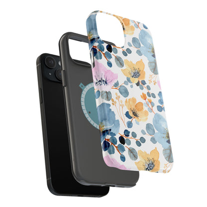 Spring Radiance – MagSafe Case with Vibrant Watercolor Floral Design - BOGO Cases