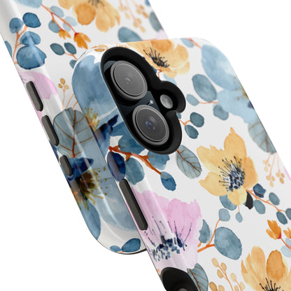 Spring Radiance – MagSafe Case with Vibrant Watercolor Floral Design - BOGO Cases