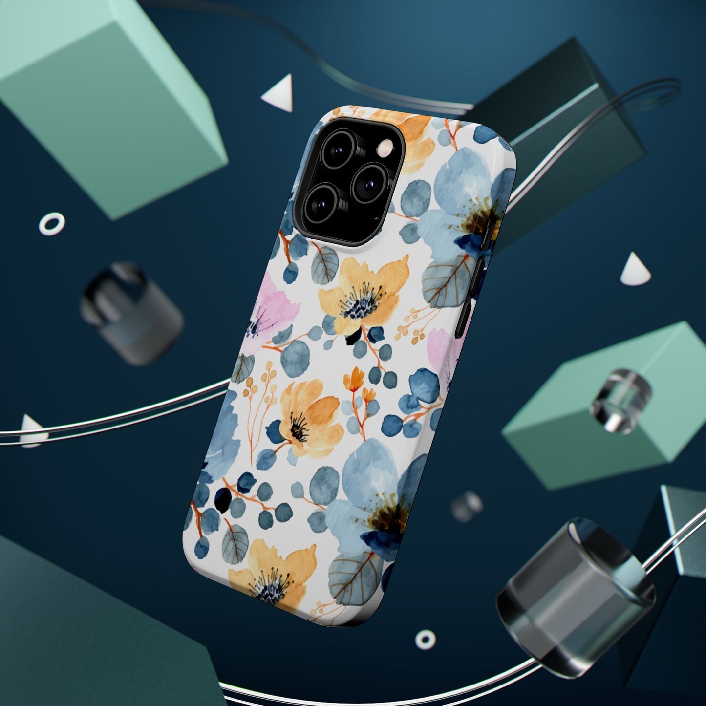 Spring Radiance – MagSafe Case with Vibrant Watercolor Floral Design - BOGO Cases