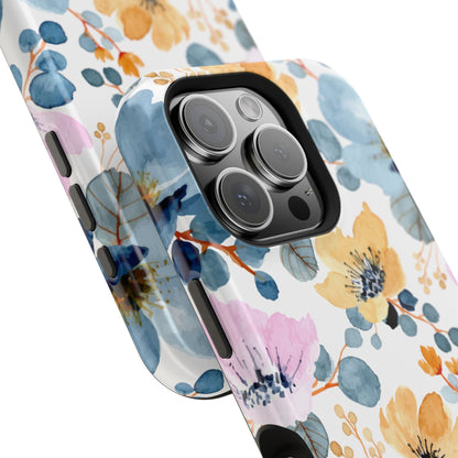 Spring Radiance – MagSafe Case with Vibrant Watercolor Floral Design - BOGO Cases