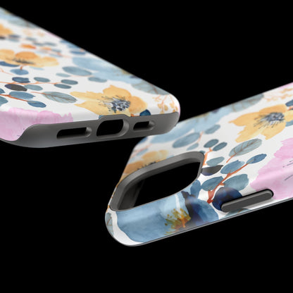 Spring Radiance – MagSafe Case with Vibrant Watercolor Floral Design - BOGO Cases