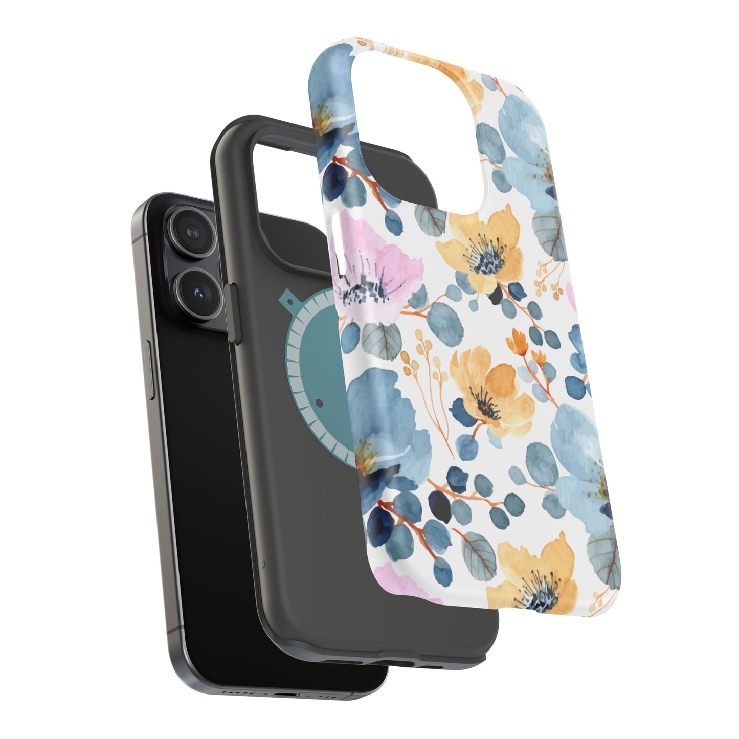 Spring Radiance – MagSafe Case with Vibrant Watercolor Floral Design - BOGO Cases