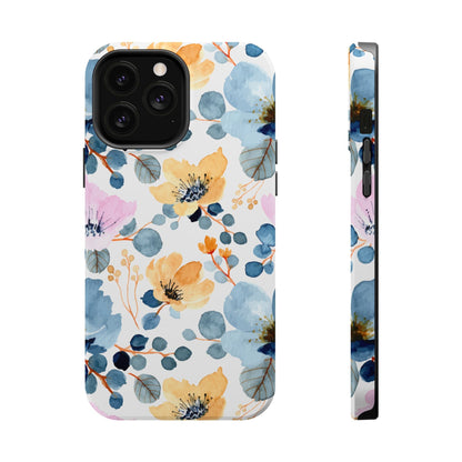 Spring Radiance – MagSafe Case with Vibrant Watercolor Floral Design - BOGO Cases