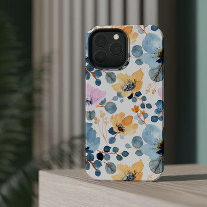 Spring Radiance – MagSafe Case with Vibrant Watercolor Floral Design - BOGO Cases