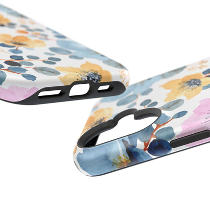 Spring Radiance – MagSafe Case with Vibrant Watercolor Floral Design - BOGO Cases