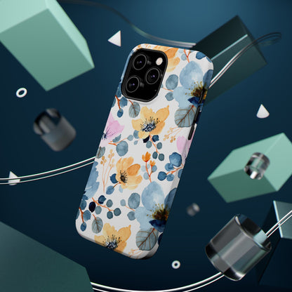 Spring Radiance – MagSafe Case with Vibrant Watercolor Floral Design - BOGO Cases