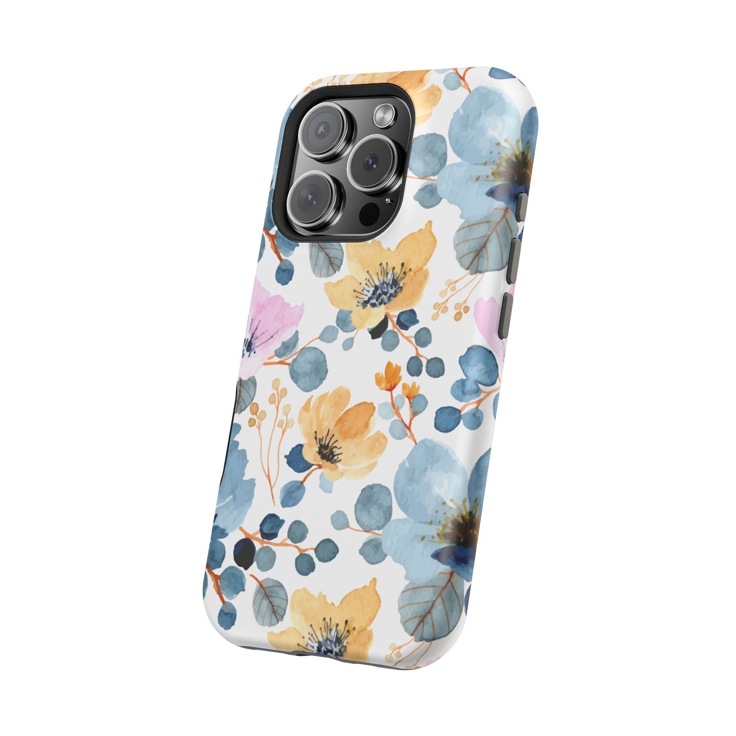 Spring Radiance – MagSafe Case with Vibrant Watercolor Floral Design - BOGO Cases
