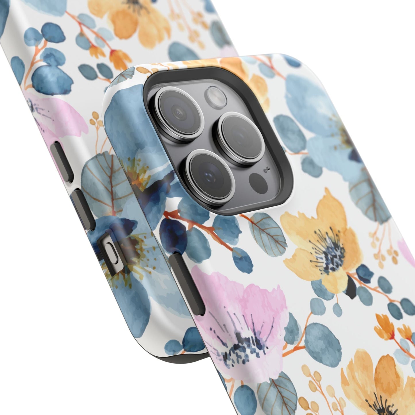 Spring Radiance – MagSafe Case with Vibrant Watercolor Floral Design - BOGO Cases