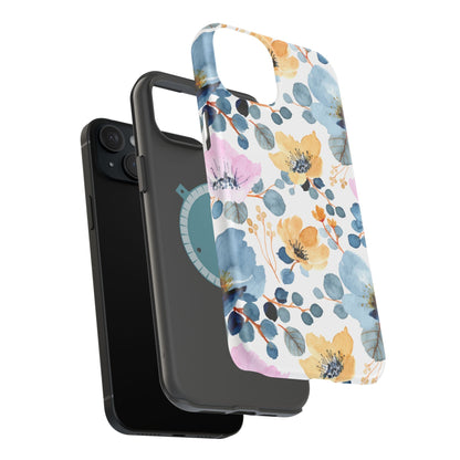 Spring Radiance – MagSafe Case with Vibrant Watercolor Floral Design - BOGO Cases