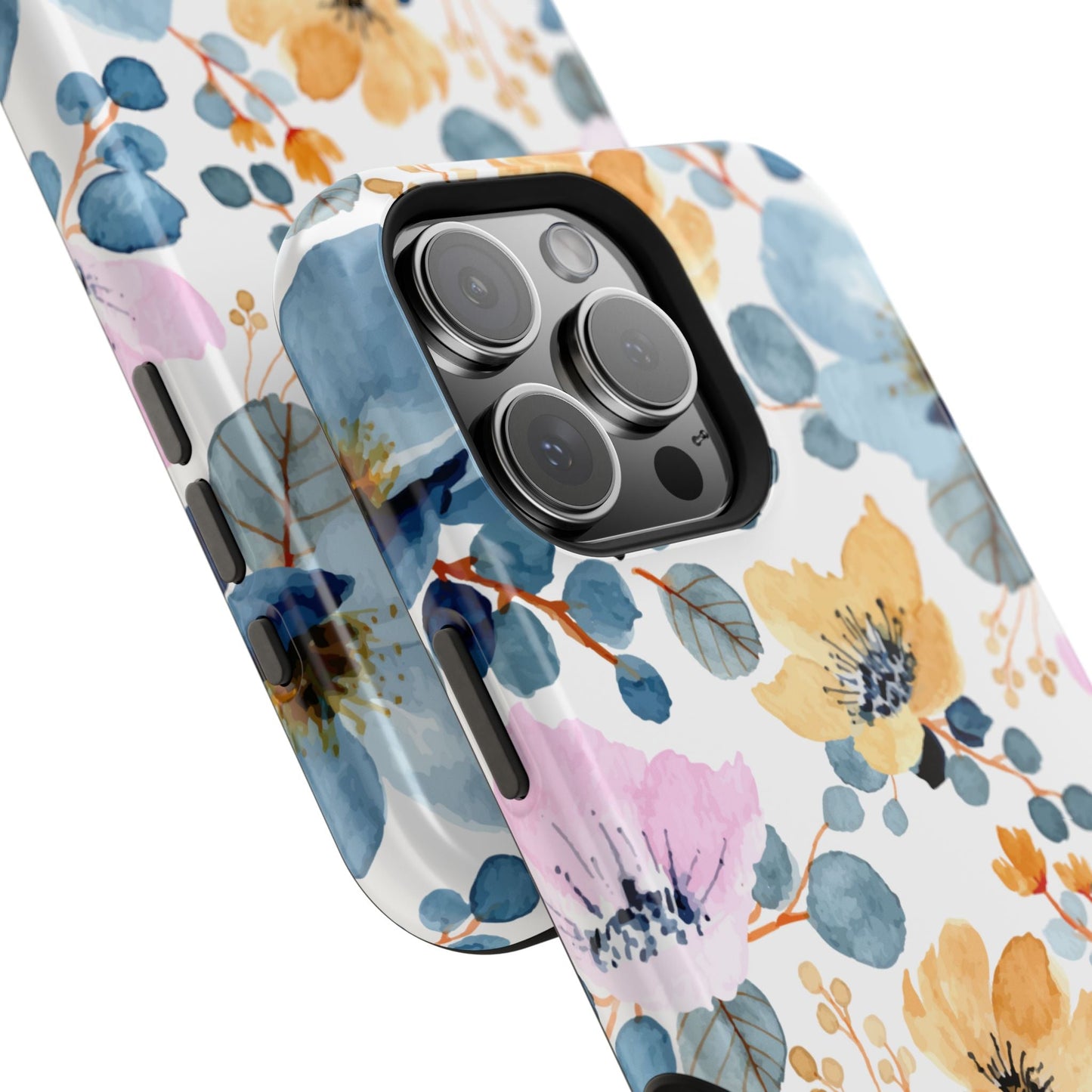 Spring Radiance – MagSafe Case with Vibrant Watercolor Floral Design - BOGO Cases