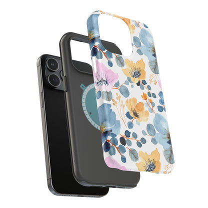 Spring Radiance – MagSafe Case with Vibrant Watercolor Floral Design - BOGO Cases