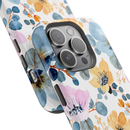 Spring Radiance – MagSafe Case with Vibrant Watercolor Floral Design - BOGO Cases