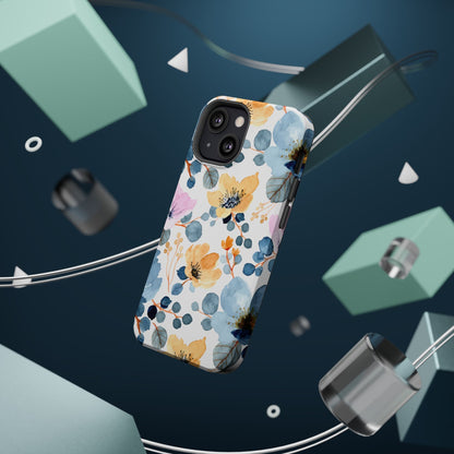 Spring Radiance – MagSafe Case with Vibrant Watercolor Floral Design - BOGO Cases