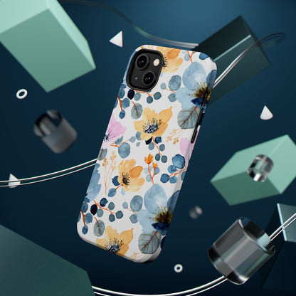 Spring Radiance – MagSafe Case with Vibrant Watercolor Floral Design - BOGO Cases