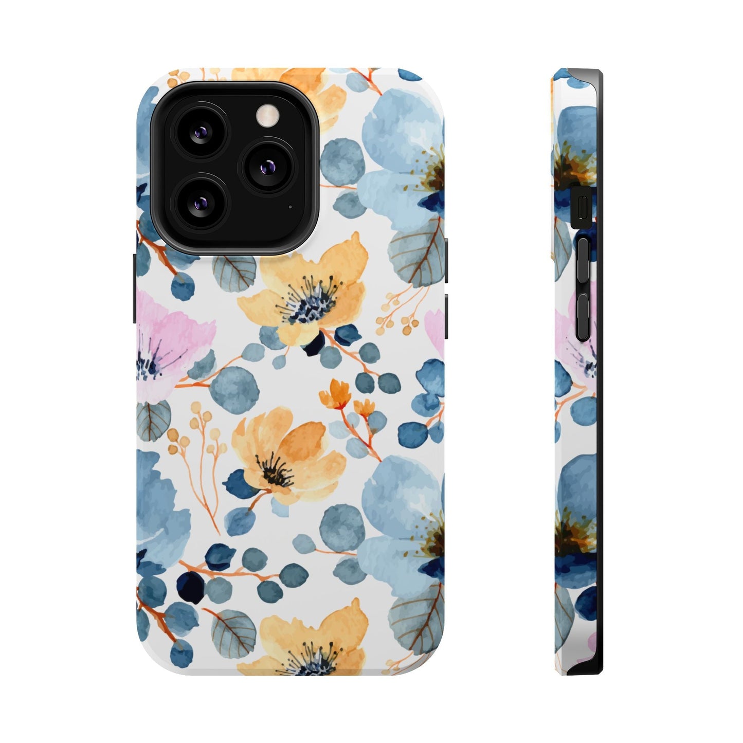 Spring Radiance – MagSafe Case with Vibrant Watercolor Floral Design - BOGO Cases