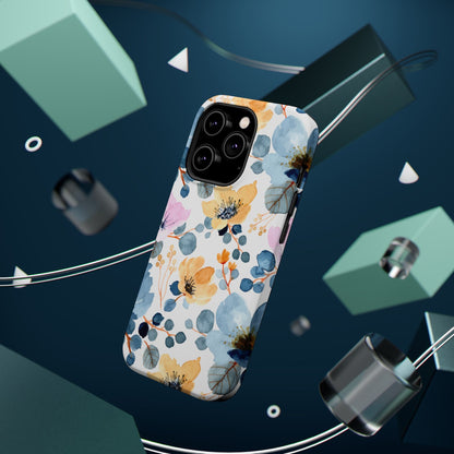 Spring Radiance – MagSafe Case with Vibrant Watercolor Floral Design - BOGO Cases
