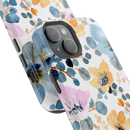 Spring Radiance – MagSafe Case with Vibrant Watercolor Floral Design - BOGO Cases