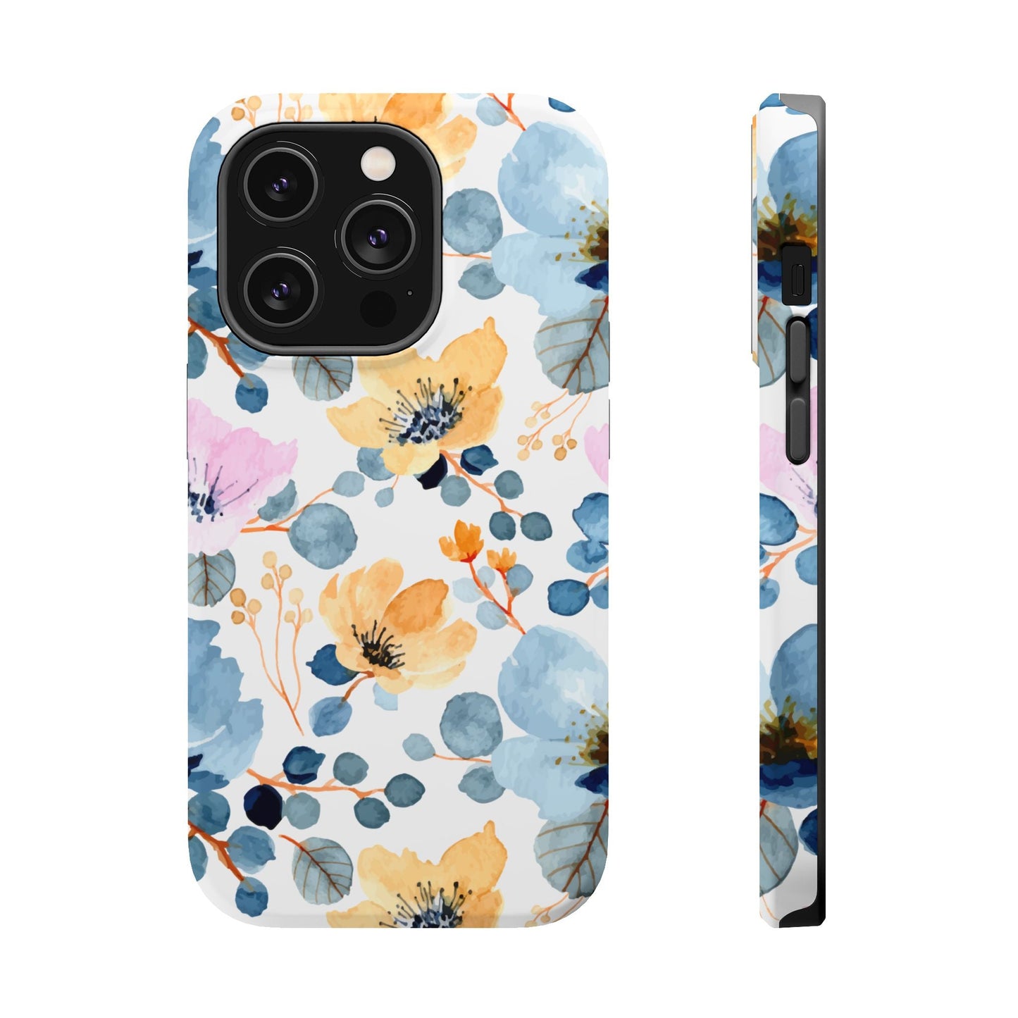 Spring Radiance – MagSafe Case with Vibrant Watercolor Floral Design - BOGO Cases