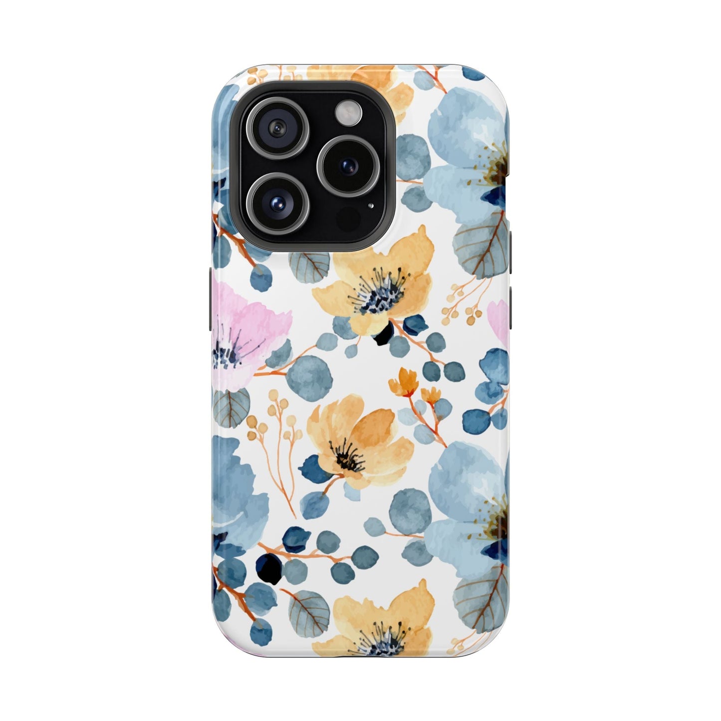 Spring Radiance – MagSafe Case with Vibrant Watercolor Floral Design - BOGO Cases