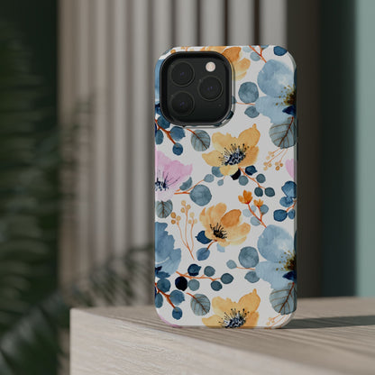 Spring Radiance – MagSafe Case with Vibrant Watercolor Floral Design - BOGO Cases