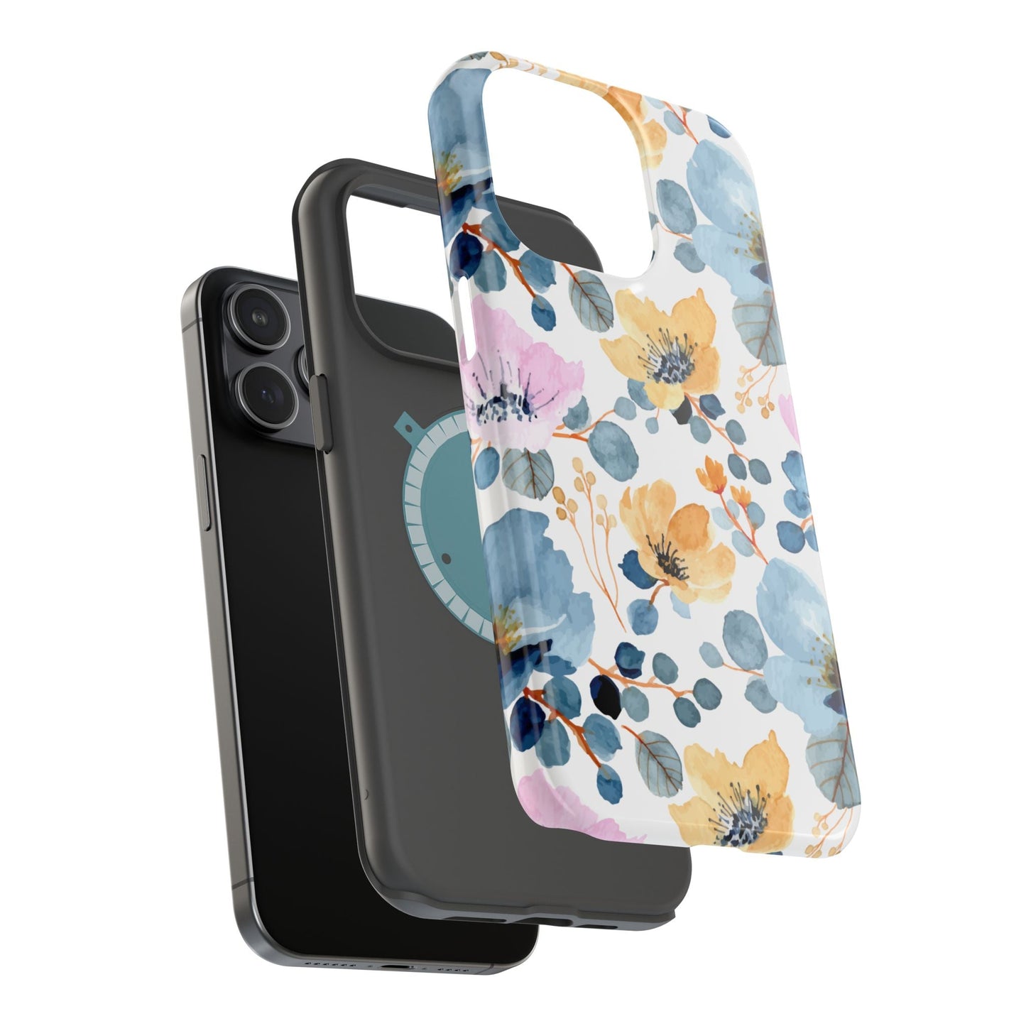 Spring Radiance – MagSafe Case with Vibrant Watercolor Floral Design - BOGO Cases