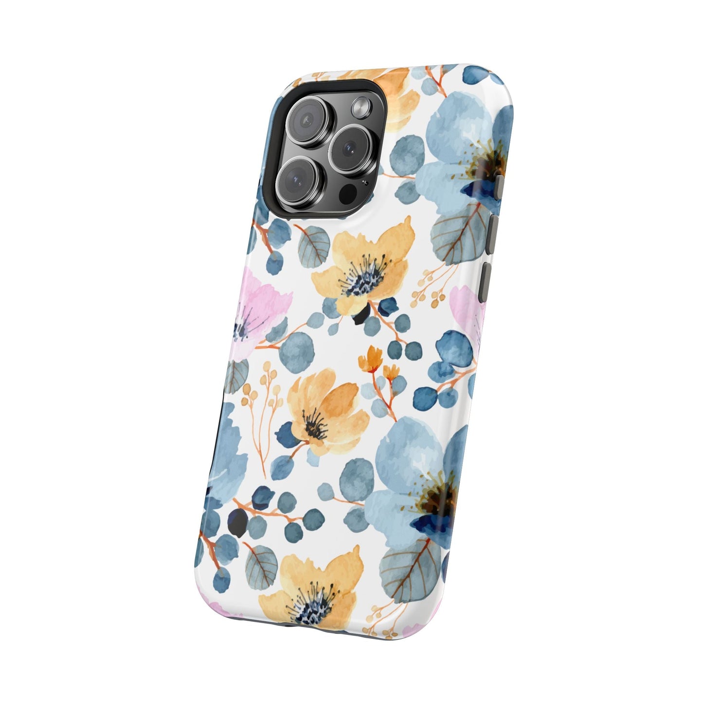Spring Radiance – MagSafe Case with Vibrant Watercolor Floral Design - BOGO Cases