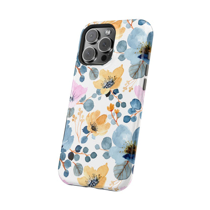 Spring Radiance – MagSafe Case with Vibrant Watercolor Floral Design - BOGO Cases