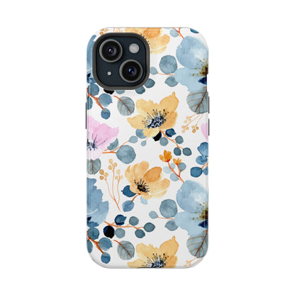 Spring Radiance – MagSafe Case with Vibrant Watercolor Floral Design - BOGO Cases