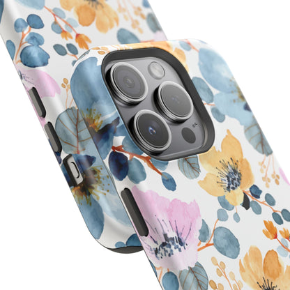 Spring Radiance – MagSafe Case with Vibrant Watercolor Floral Design - BOGO Cases