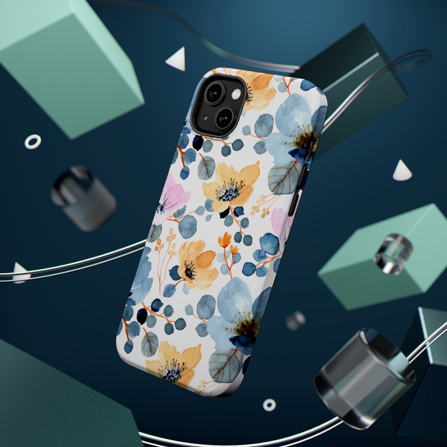 Spring Radiance – MagSafe Case with Vibrant Watercolor Floral Design - BOGO Cases