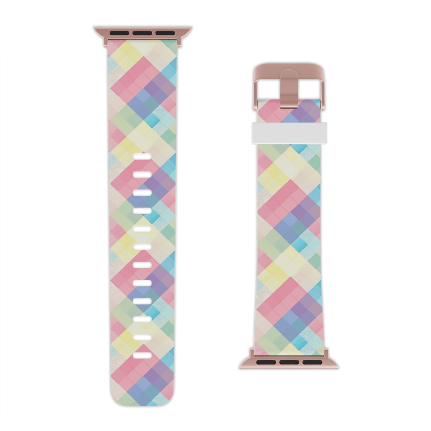 Spring Sonata Pastel Plaid Apple Watch Band - BOGO Cases