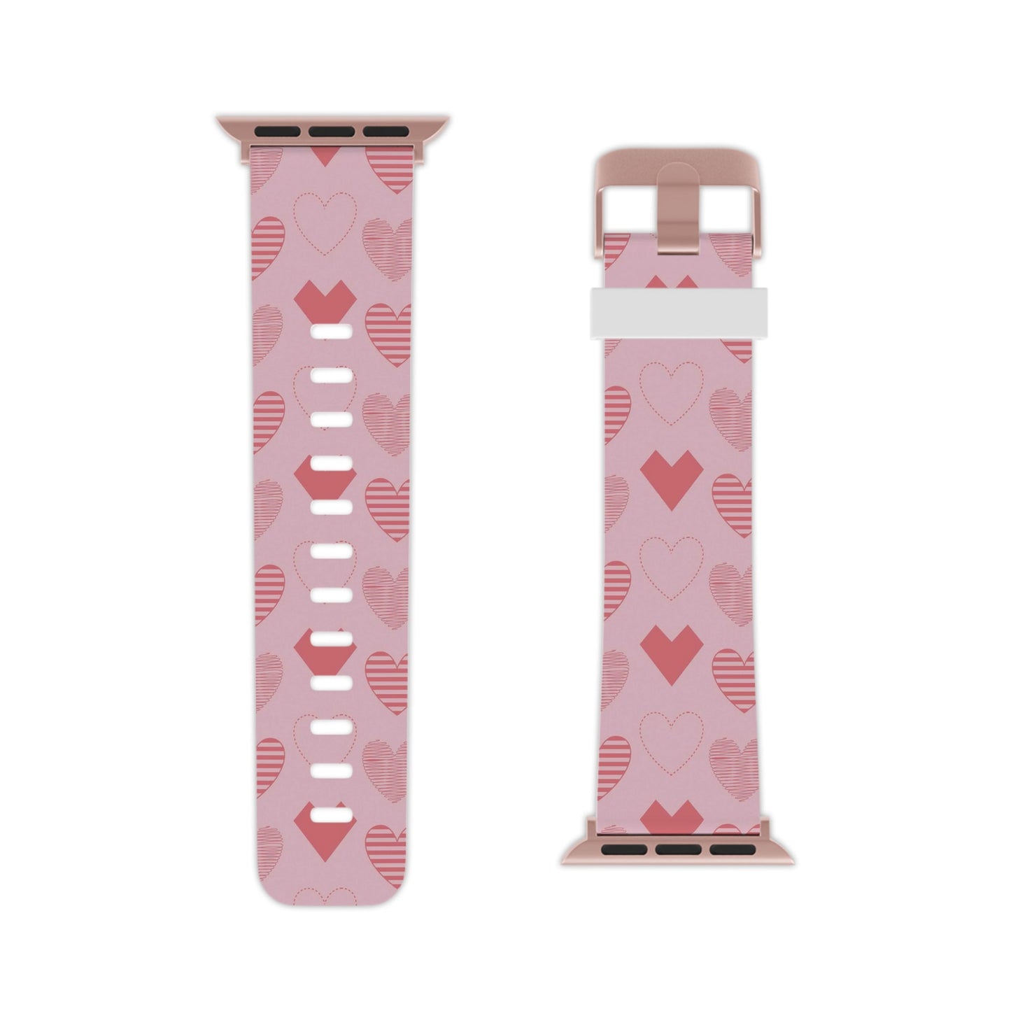 Striped Hearts Apple Watch Band - BOGO Cases