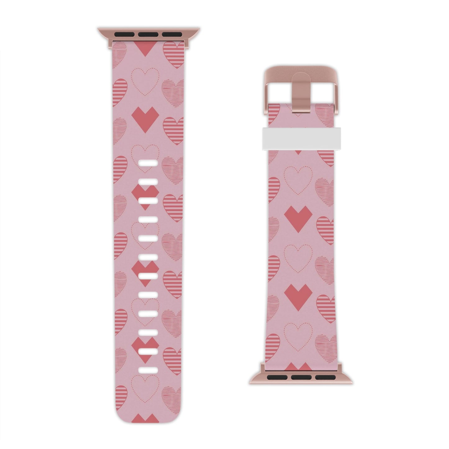 Striped Hearts Apple Watch Band - BOGO Cases