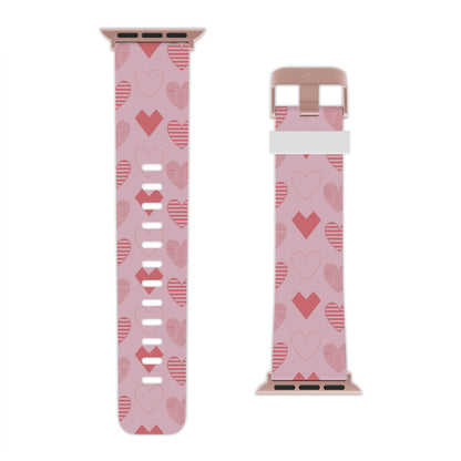 Striped Hearts Apple Watch Band - BOGO Cases