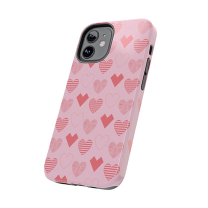Striped Hearts iPhone Case - BOGO Cases